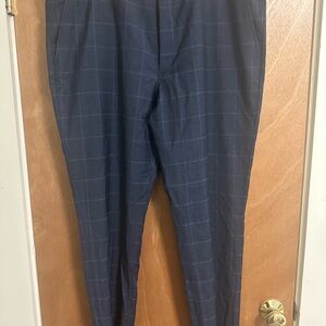 Men's Navy Checkered Pants